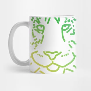 Green Tiger Face Mug